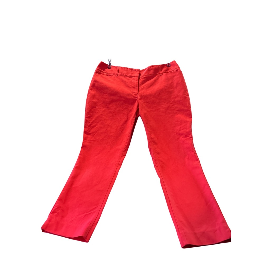 White House Black Market Classic Red Straight Leg Trousers Dress Pants Size 14